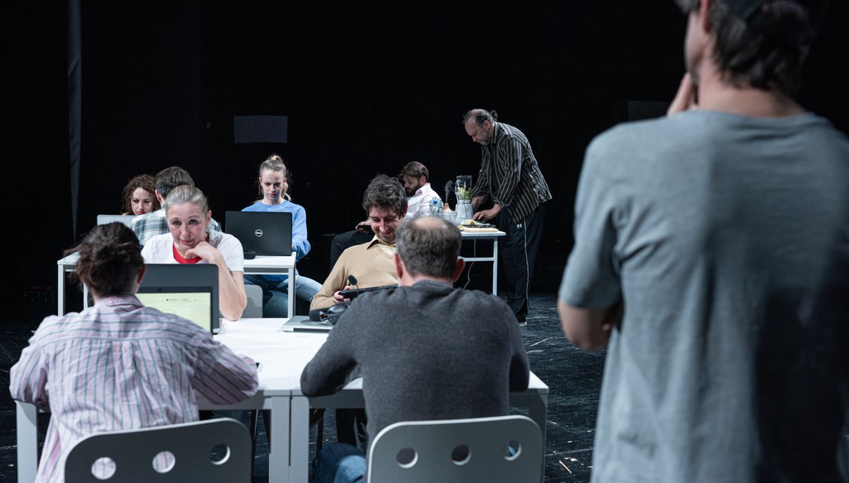 Maja Poljanec, Urška Taufer, Jure Kopušar, Helena Peršuh, Lara Fortuna, Žiga Udir, Jakob Šfiligoj, Blaž Valič, Miha Nemec, Miralem Hrnjica &copy;SNG Nova Gorica/Peter Uhan